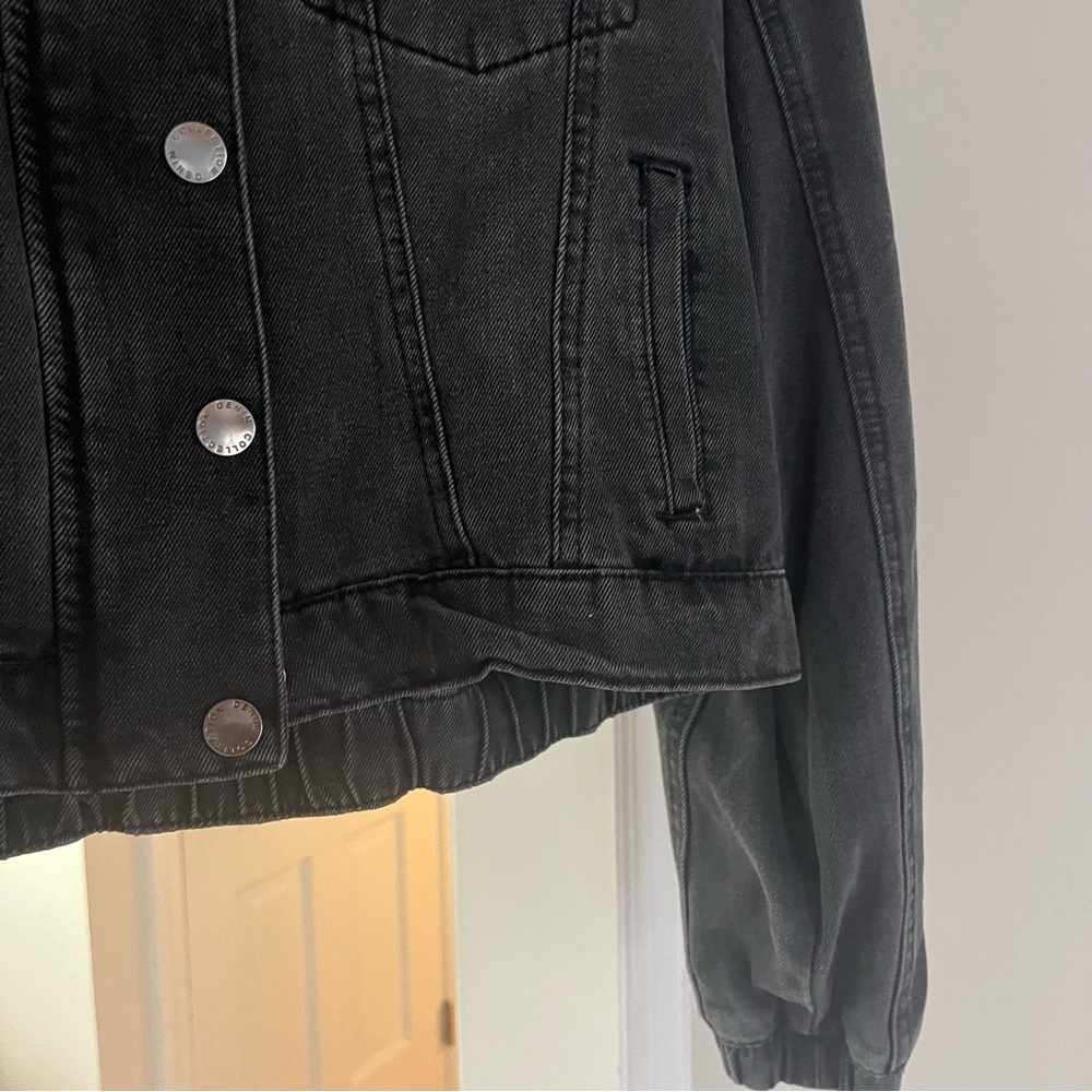 Vintage Inspired Black Denim Jacket, Women’s XL - Picture 3 of 6
